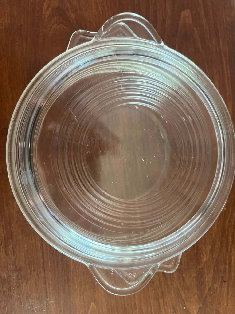 Vintage Anchor Hocking  Clear Ribbed Glass 1.5 Quart Casserole Dish with Lid